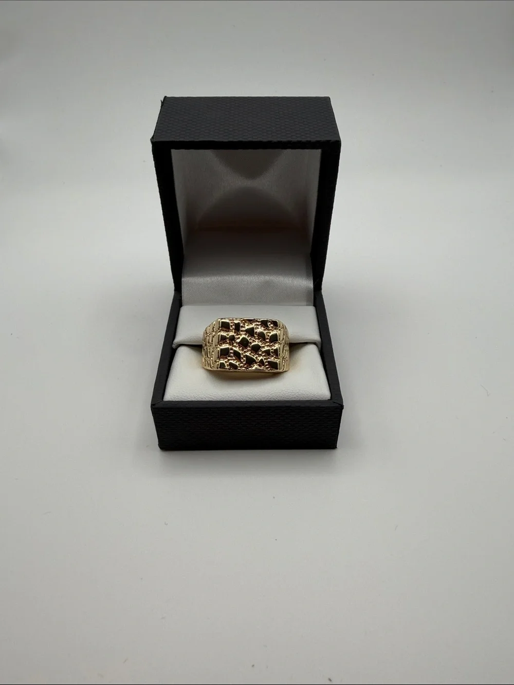 New- Men’s Oro Laminado Gold Filled Napoleon Royal Nugget Ring Size 10